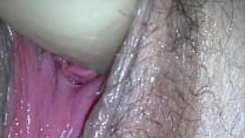 Close-up of my POV 69ing wife with Dildo