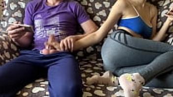 MY CHILDLY STEP When I started watching porn and jerking off, my sister was sitting next to me. She couldn't help herself and decided to assist her.