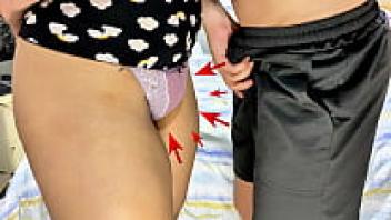 My stepsister allowed me to touch my cock until I cummed in her large pussy when we were alone.