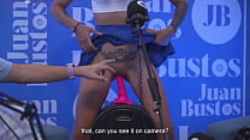 According to the Juan Bustos Podcast, Megan Russo is a tiny redhead who rides a cock and vibrates a machine in pornography.