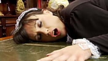 Lucy Love, the maid, receives severe spankings and doggy-style discipline for cleaning poorly.