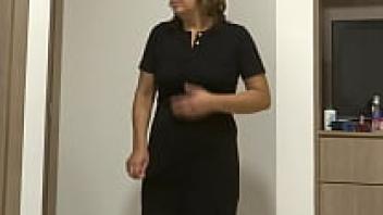 I cum in her hairy pussy after my stepmother masturbates after returning from the beach.