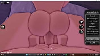 This large white cock gets taken by a good redhead chick.