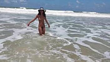 I went to the nudist beach in order to suck the enormous cock of the dirty black guy.