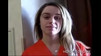 In handcuffs, an escaped prisoner delivers a blowjob.