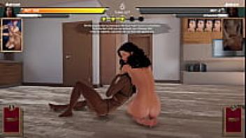 Amahle vs. Aurora in Naked Fighter 3D