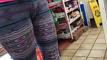 Teen in the store, waiting