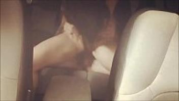 Backseat sex with an amateur teen couple in a car