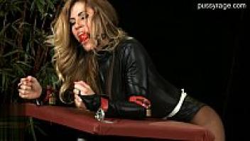 Bondage gang bang, busty babe