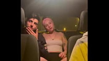 On the way back from a party, pals flaunting their love in a cab captured by an amateur concealed camera