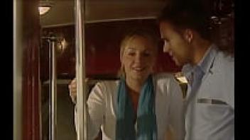 CFNM: Nude and tied on a bus