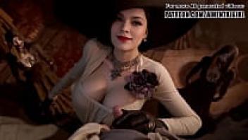 Cosplay of Resident Evil Lady Dimitrescu Joking you off | Uncensored AI-generated Hentai