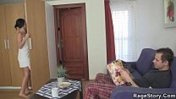 Extreme cock riding by a European girlfriend