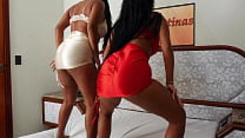 Real amateur step sisters from Brazil dance, suck, and fall in love!