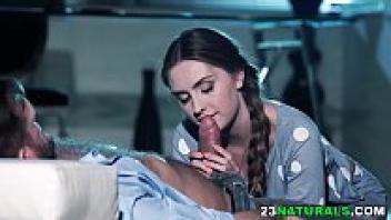 Lena Reif gives her diligent man her pussy.