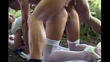 In the woodland, a hot German is adored.