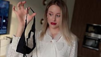 My stepmother let me adore her while tearing off her panties and her tights!