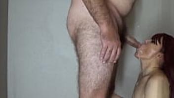 Amature, mildly mature Japanese Latina blow job/handjob with facial