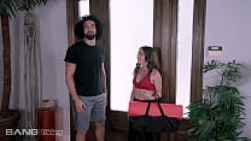 Trickery: Her client's son bans attractive trainer Leila Larocco