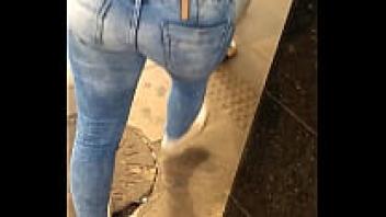 A gorgeous brunette wearing jeans two