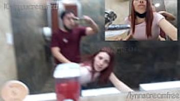 @lynnscreamreal Public Adventures part 1: Dangerous public love at McDonald's restroom until cum in ass