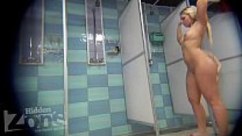 Peeping into a blonde shower