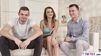 Charlie Dean, Katy Rose, and Ramy are bisexual big-cocked guys with shaven pussies.