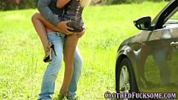 Glam babe sperm that is clothed