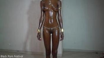 Perfectly greasy tits with a shiny black body