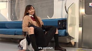 On the train, a Japanese Risa uses martial arts to discipline a masochistic man.