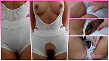 Part 1: After cutting her shorts to masturbate her, I smelled my own moist pussy. - Inmymound