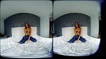 A girl on a photoset is becoming hot with p, according to VRpussyVision.com.