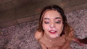 Molly Little's first blowbang with Naughty Nymphe, HardX