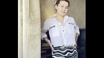 Hot large boobs and legs in a miniskirt