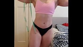 Flexing sexy muscles