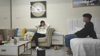 The opening of a residence is attended by a stunning woman. Chinese women are really content.