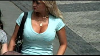 Mum stroll with big tits