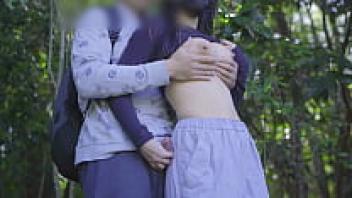 Hiking sex-vlog in the outdoors