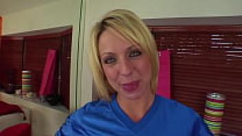 A young cock is stuffed into the pussy of a blonde MILF who is picked up at the park.