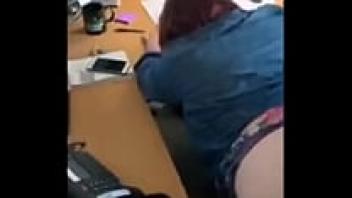 He harasses his secretary at work.