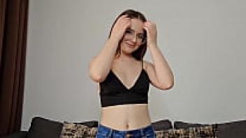 THE FIRST ANALYZATION 1m50 eyeglasses Teenage Vivien Doll, who battled a lot, had her tight ass completely destroyed for the first time ever!