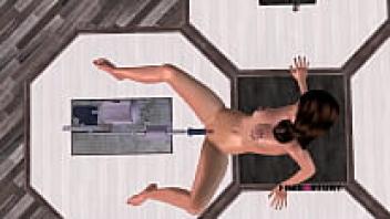 A pretty Indian girl is shown masturbating with a machine in this animated 3D pornographic video.