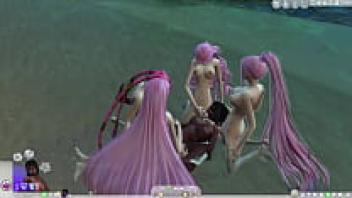Sims 4: Futura The tropical anal orgy of ladyboy chicks