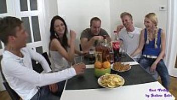 A great orgy between cocks and pussies is created at a lunch with buddies.