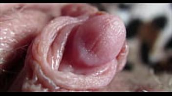 Close-up of a big clit orgasm