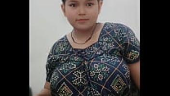 Adorable adolescent displays boobs