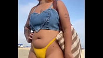 On the beach, I forced the guy to get hard.