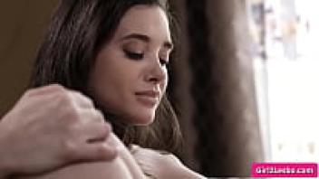 Mindi Mink and Gia Paige describe how a busty stepmother entices her big-boobed stepdaughter to suck her nipples and pussy.