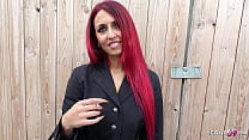 GERMAN SCOUT: Dani Luve, a Redhead Teen with Big Saggy Tits, Loves to Cast Love