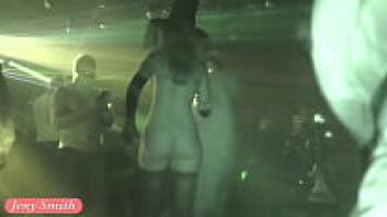 Crazy Halloween bottomless. Jeny Smith's upskirt and actual concealed camera at a nightclub